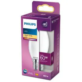 PHILIPS Ampoule LED E14 Flamme Blanc-chaud 60W x1 l'unité