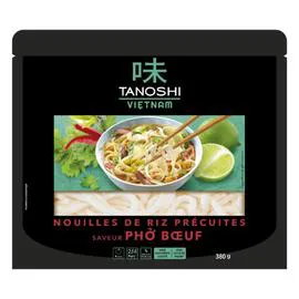 TANOSHI Nouilles de riz précuites saveur PHÔ boeuf 380g