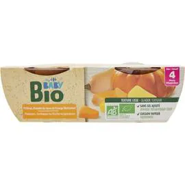 CARREFOUR BABY BIO Plat bébé bio dès 4 mois potiron courge 2x120g