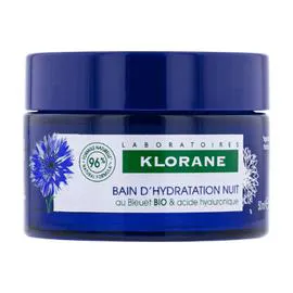 KLORANE Crème visage nuit acide hyaluronique et l'eau de bleuet Bio 50ml