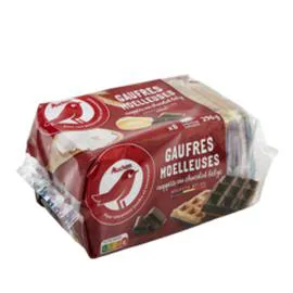 AUCHAN Gaufres moelleuses nappées au chocolat belge, sachets individuels 296g