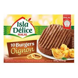 ISLA DÉLICE Burgers halal à l'oignon 800g