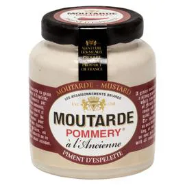 POMMERY Moutarde à l'ancienne avec piment d"Espelette 100g