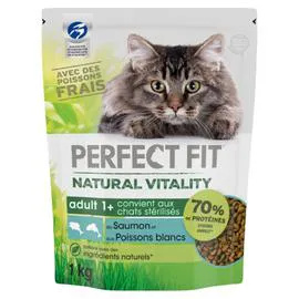 PERFECT FIT Croquettes pour chat adulte au saumon et aux poissons blancs 1kg