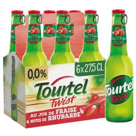 TOURTEL Bière sans alcool aromatisé fraise rhubarbe Twist 6x27,5cl