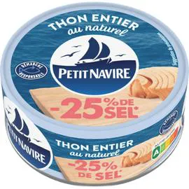 PETIT NAVIRE Thon entier naturel 112g