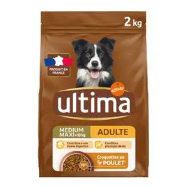 ULTIMA Croquettes chiens adulte Medium/maxi - poulet 2kg