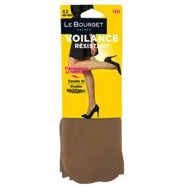 LE BOURGET Mi-Bas Voilance Resistant Beige x2 15D l'unité