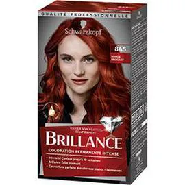 SCHWARZKOPF, BRILLANCE Rouge brocart 845, crème colorante intensive permanente l'unité