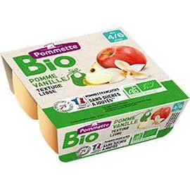 POMMETTE BIO Purée de pomme vanille BIO, dès 4/6 mois 4x100g