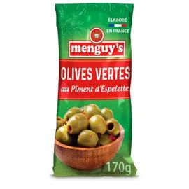 MENGUY'S Olives vertes farcies piment Espelette 170g