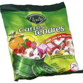 ÉLODIE Bonbons Carrés Tendres aux jus de fruits 360g