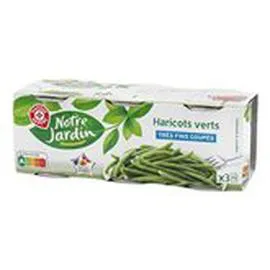 MARQUE REPÈRE, NOTRE JARDIN Haricots verts Très fins 3x110g