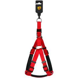 ANIMALIS Harnais Basic Confort T1 15mm et 45/57cm pour Chien Rouge 80g