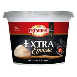 PRÉSIDENT Crème fraiche Extra épaisse 35% MG 450g