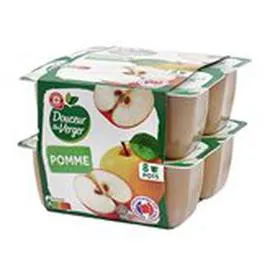 MARQUE REPÈRE, DOUCEUR DU VERGER Dessert fruitier pomme 8x100g