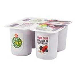 MARQUE REPÈRE, NAT & VIE Spécialité au soja Fruits rouges 4x100g