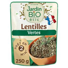 LÉA NATURE, JARDIN BIO ÉTIC Plat cuisiné lentilles vertes Bio 250g