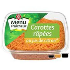 MARQUE REPÈRE, MENU FRAÎCHEUR Carottes râpées Assaisonnées 500g