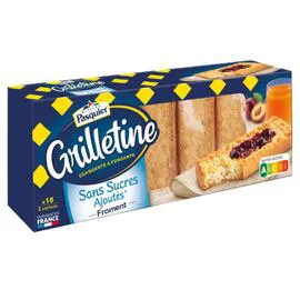 BRIOCHE PASQUIER, GRILLETINE Biscottes froment sans sucres ajoutés 255g