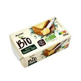 AUCHAN BIO Beurre demi-sel 250g