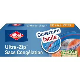 ALBAL Sacs congélation recyclés à double fermeture hermétique petite taille x20