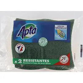 APTA Eponges résistantes spécial vaisselle x2