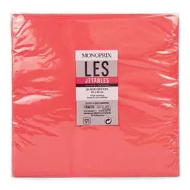 MONOPRIX MAISON 20 SERVIETTES 40X40 3PLIS l'unité