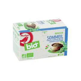 AUCHAN BIO Infusion sommeil feuilles d'oranger mélisse marjolaine bio 30g