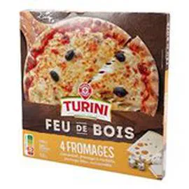 MARQUE REPÈRE, TURINI Pizza 4 fromages Cuite au feu de bois 420g