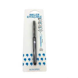 MONOPRIX Monoprix Roller Effaçable Rechargeable Noir l'unité