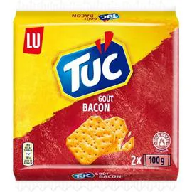 LU, TUC Biscuits apéritifs crackers goût bacon 2x100g