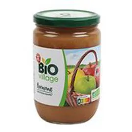 MARQUE REPÈRE, BIO VILLAGE Dessert fruitier Pommes sans sucre ajouté 625g