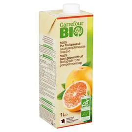 CARREFOUR BIO Jus de pamplemousse bio rose pur jus 1l