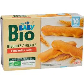 CARREFOUR BABY Biscuits bébé bio fondants dès 10 mois 120g