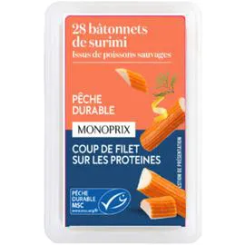 MONOPRIX Bâtonnets de surimi saveur crabe 500g