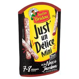 JUSTIN BRIDOU Saucisson bâtonnets noix de jambon 8x10g