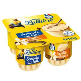 NESTLÉ, LA LAITIÈRE Semoule au lait vanille 4x115g