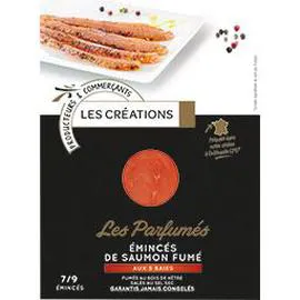 LES CRÉATIONS Les Parfumés émincés de saumon fumé aux 5 baies 100g