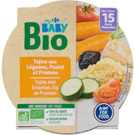 CARREFOUR BABY BIO Plat bébé bio légumes poulet dès 15 mois 250g