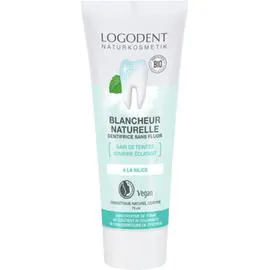 LOGONA Dentifrice blancheur naturelle sans fluor Bio 75ml