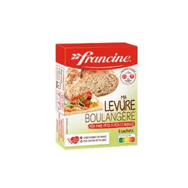 FRANCINE Levure boulangère pains, pizzas et brioches 6x5g