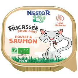 NESTOR BIO Pâtée pour chat saumon Bio 100g