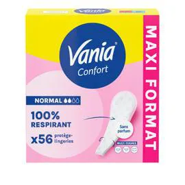 VANIA Protège-Slip Normal Respirant Multi-Formes Confort x56