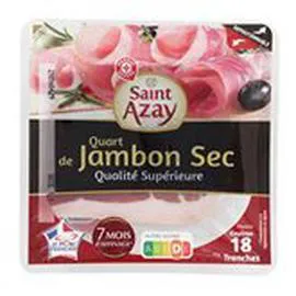 MARQUE REPÈRE, SAINT-AZAY Quart de jambon sec Saint Azay 18 tranches 220g