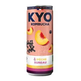 KYO Kombucha - Boisson gazeuse pêche Baies de Sureau BIO 33cl