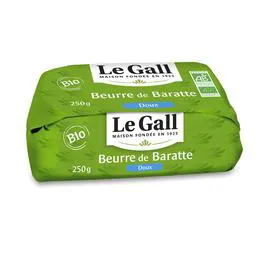 LE GALL Beurre baratte bio Doux 250g