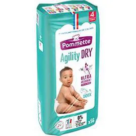 POMMETTE Couches Agility Dry, taille 4 : 7 x56