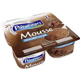 PÂTURAGES Mousse chocolat au lait 4x60g