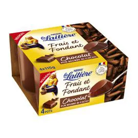 NESTLÉ, LA LAITIÈRE Crème dessert chocolat frais et fondant 4x115g